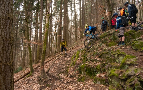 MTB Fahrtechnik Steilhang-Übung Rock my Trail